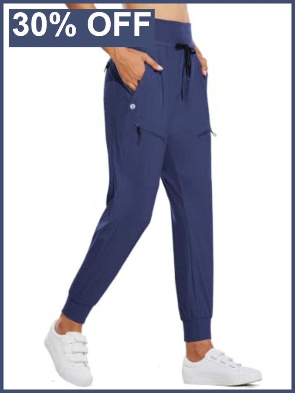 Lightweight Hiking Pants with 5 Zippered Pockets Quick Dry UPF 50+ Tapered